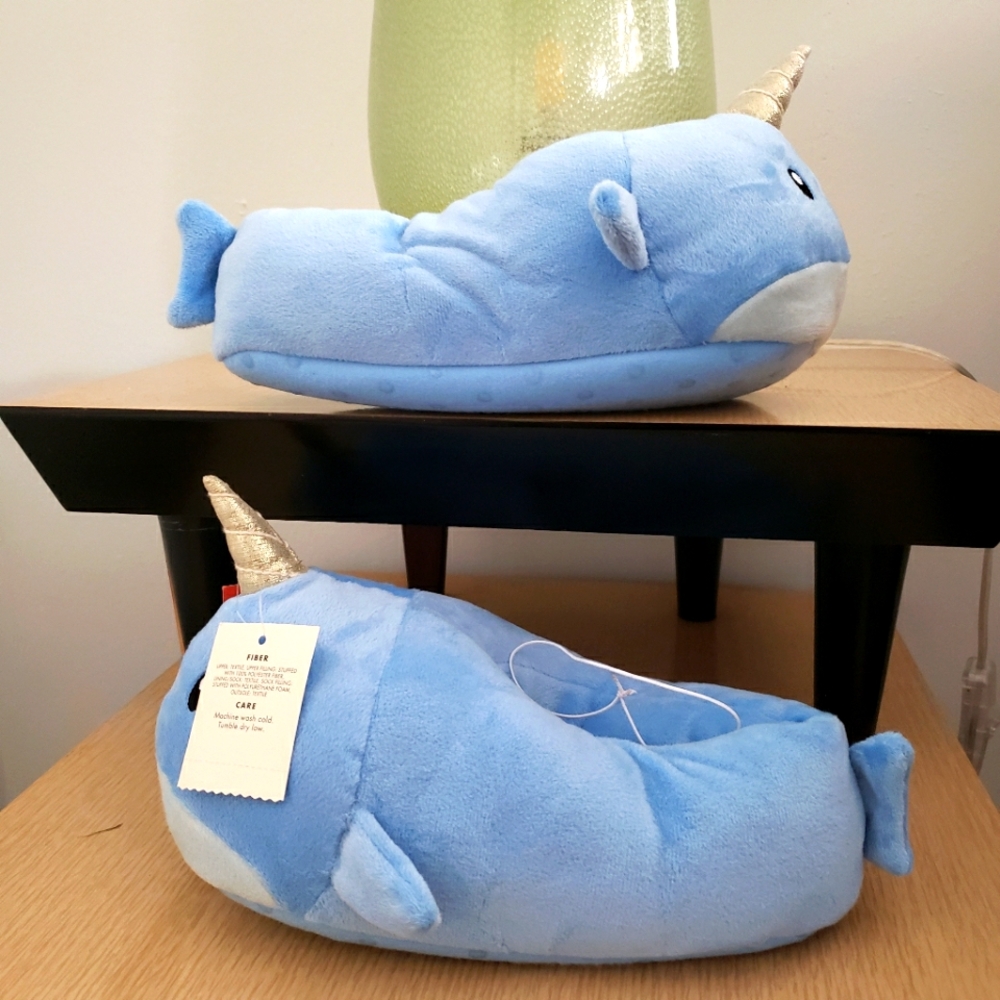 NWT Kids' Unicorn Loafer Slippers - Cat & Jack Blue (3)